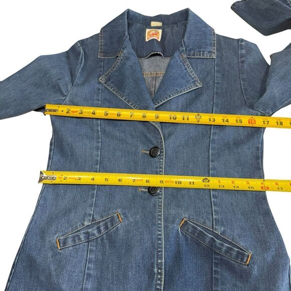 Vtg 70's Fancy Props Denim Jean Jacket Sz Medium Bohemian Hippie Groovy - Picture 5 of 8